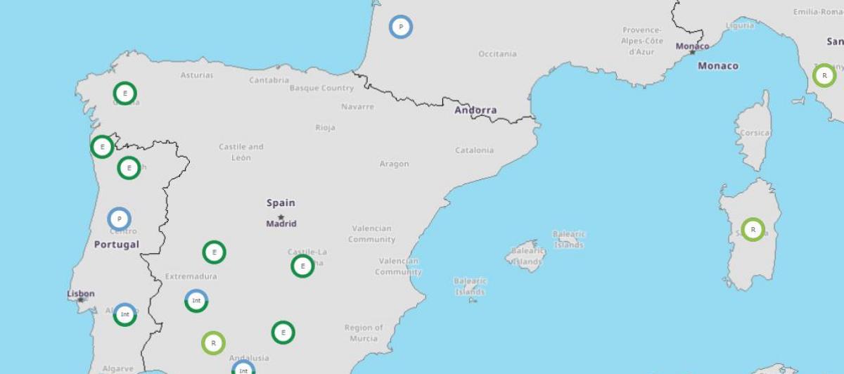 La cartografía de los proyectos mineros que afectarán a España, tras la aprobación de la Comisión Europea.