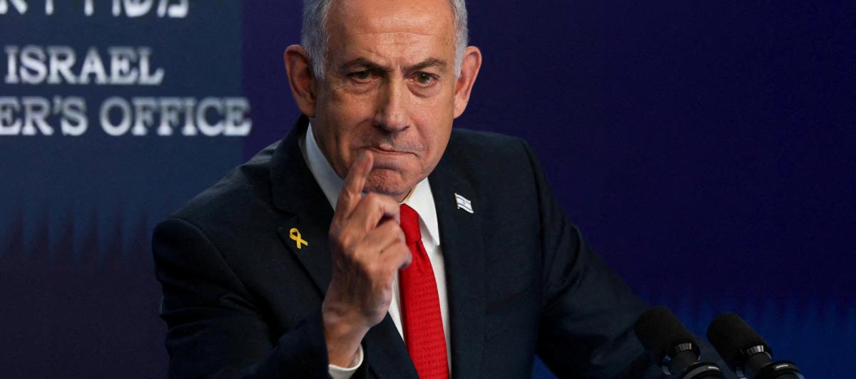 El Primer Ministro de Israel, Benjamin Netanyahu, en rueda de prensa.