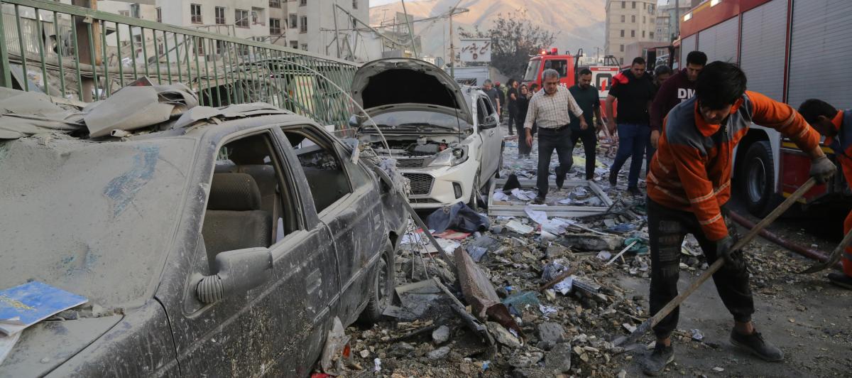 Restos del ataque de Israel en Teherán, el 13 de junio de 2025.