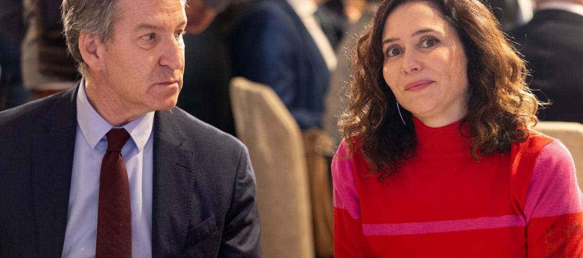 El presidente del Partido Popular, Alberto Núñez Feijóo, y la presidenta de la Comunidad de Madrid, Isabel Díaz Ayuso, en una imagen de archivo.