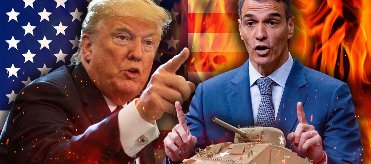 Donald Trump y Pedro Sánchez, enfrentados