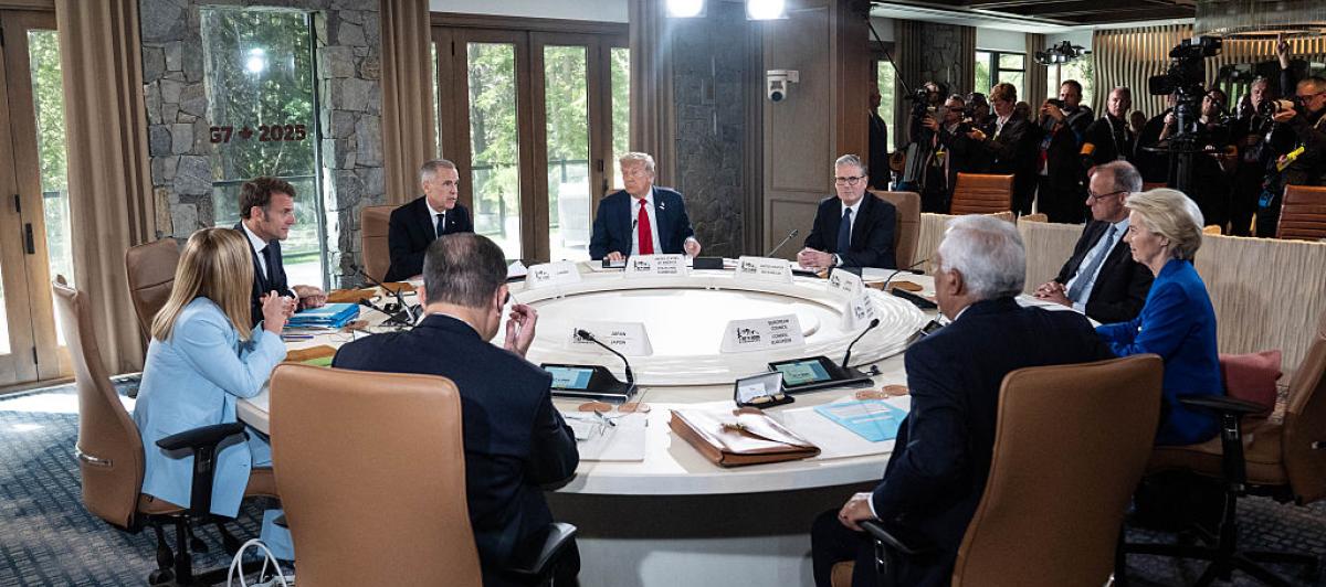 Ursula von der Leyen, en la mesa del G7 junto a Trump y otros líderes mundiales