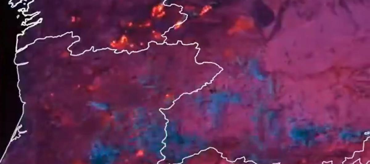 El mapa de incendios y el peligro de fuego por las altas temperaturas.