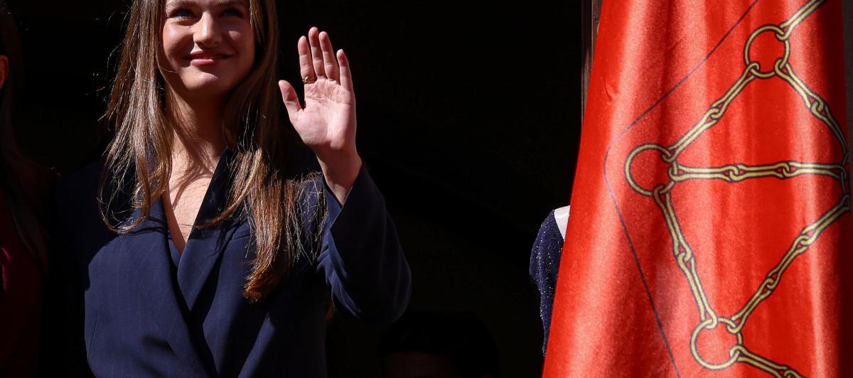 La princesa Leonor en el ayuntamiento de Viana en su primera visita oficial a Navarra