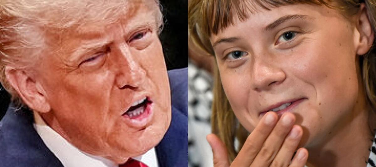 El presidente de EEUU, Donald Trump, y la activista sueca Greta Thunberg; en sendas imágenes de archivo, respectivamente.