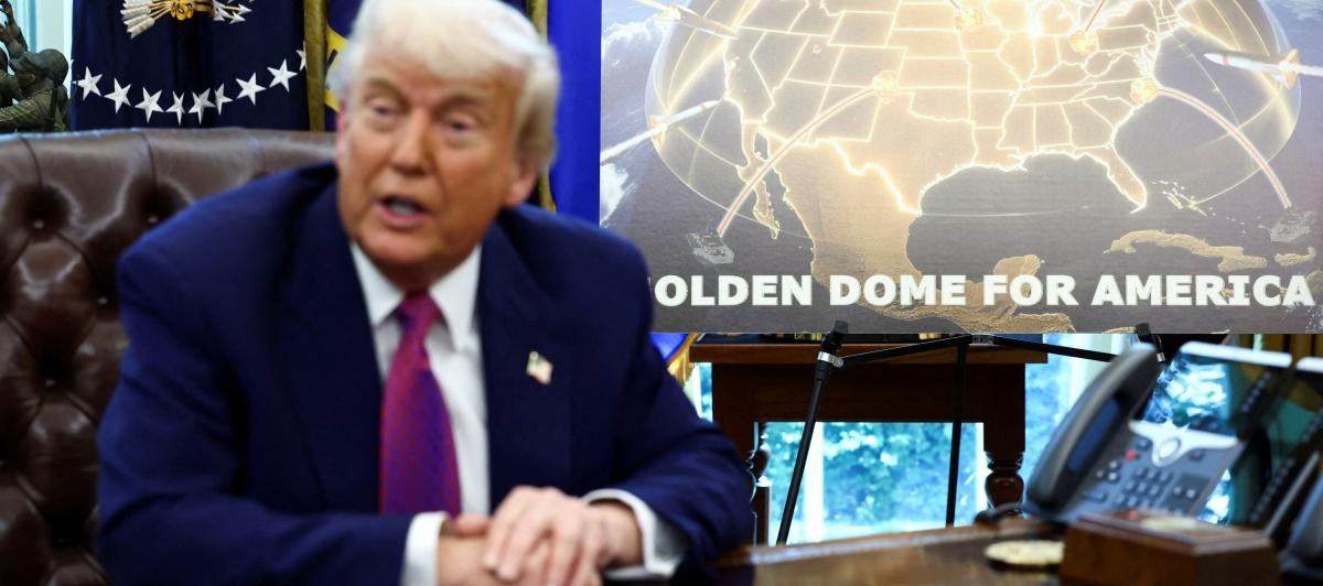 El presidente de EEUU, Donald Trump, presentando el 'Golden Dome', el proyecto para la creación de un escudo nuclear espacial; en una imagen de archivo.