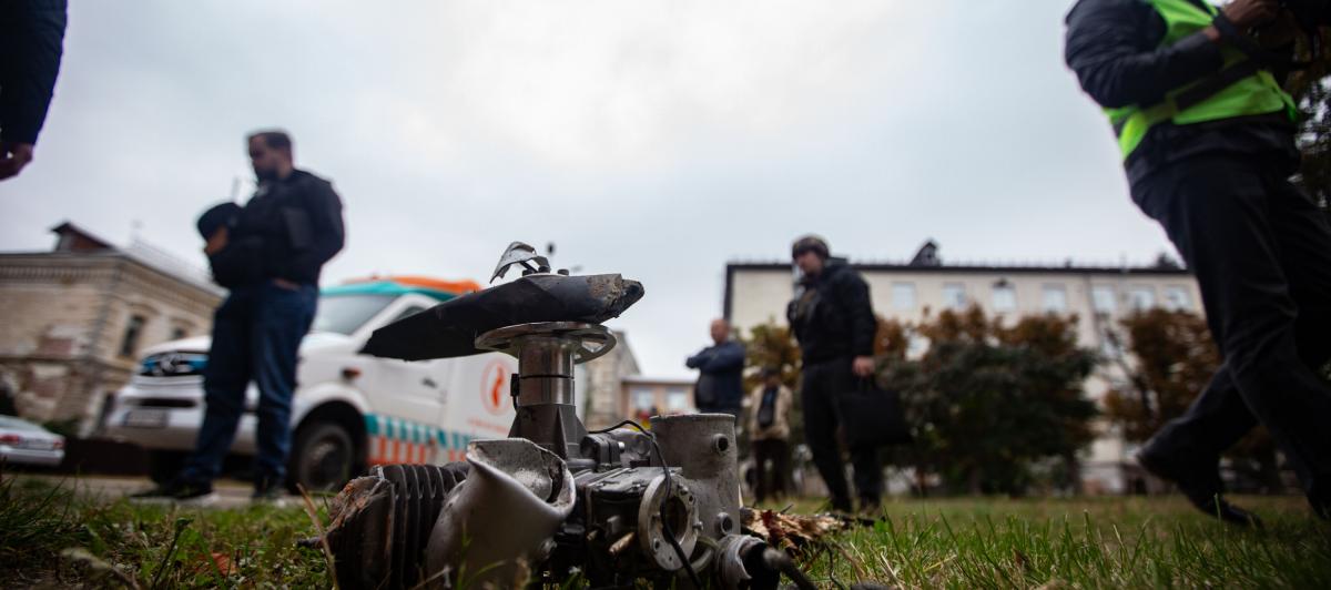 Motor-dron-ruso-en-elsuelo-despues-de-ataque
