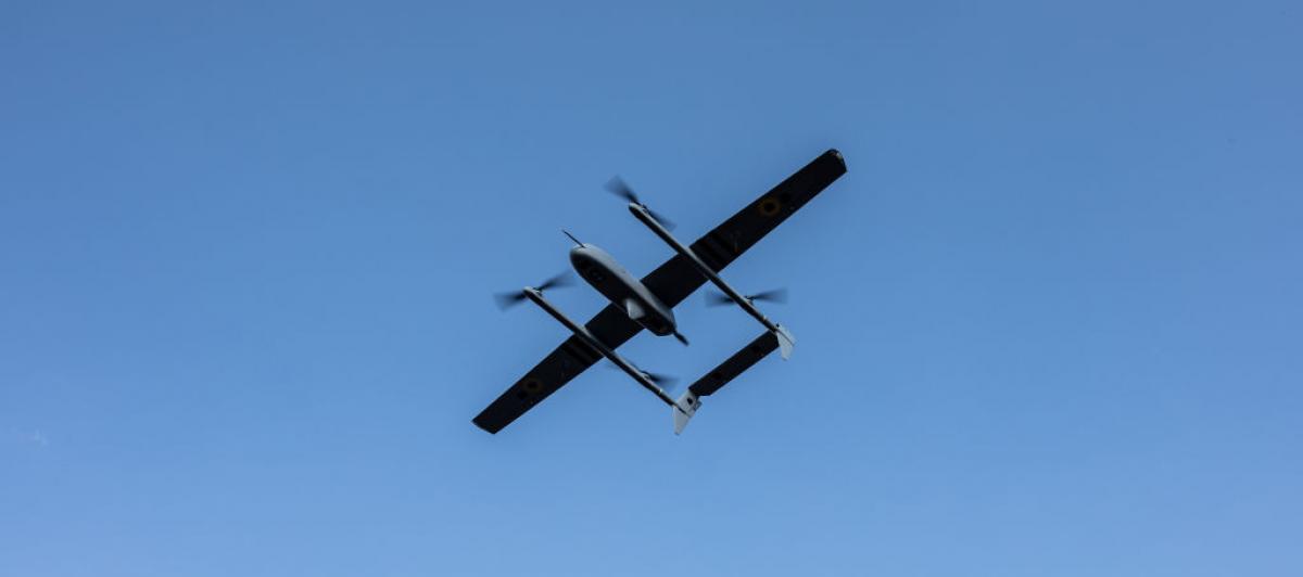 Imagen de archivo de un dron en Ucrania.