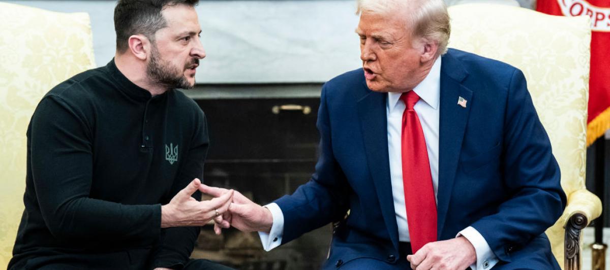 Donald Trump le grita a Volodimir Zelenski en la Casa Blanca el 28 de febrero, una de las imágenes del año