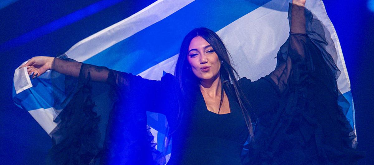 La israelí Yuval Raphael, durante su actuación en Eurovisión 2025