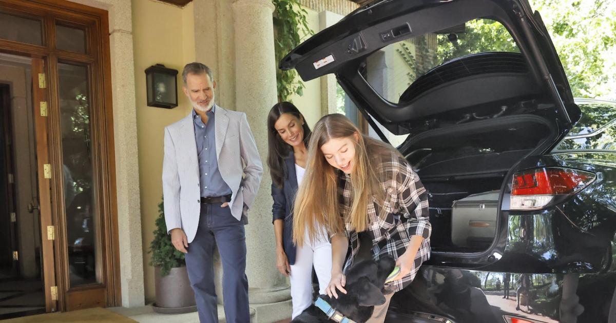 La infanta Sofía, antes de iniciar su viaje a Reino Unido.