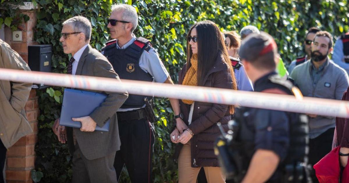 Rosa Peral durante una inspección ocular de su casa.