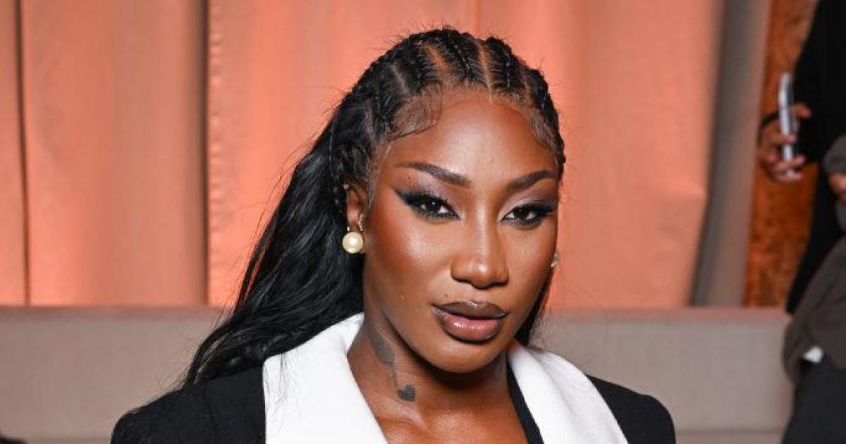 Aya Nakamura en el desfile de Balmain el pasado 28 de febrero.