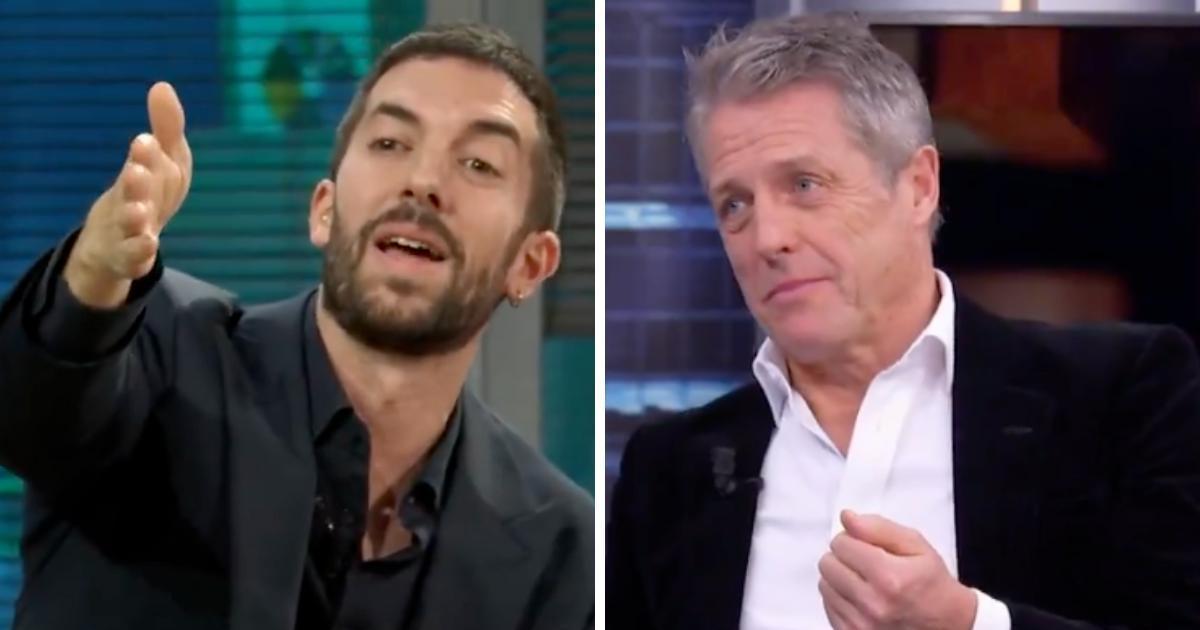 David Broncano, en 'La Revuelta' y Hugh Grant, en 'El Hormiguero', este jueves.