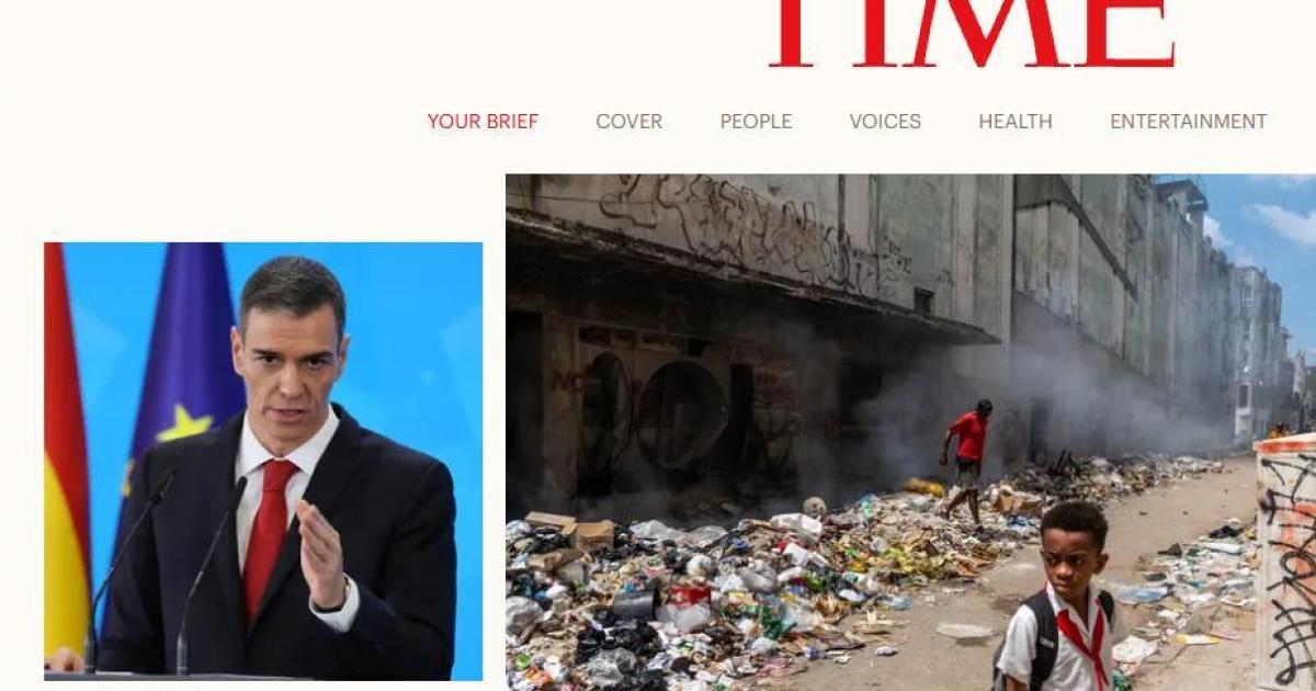La portada de la página web de la revista 'Time'.