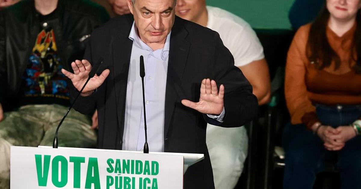 José Luis Rodríguez Zapatero, en un mitin reciente del PSOE-A durante la campaña