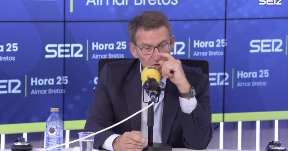 Alberto Núñez Feijóo en su entrevista en La SER.