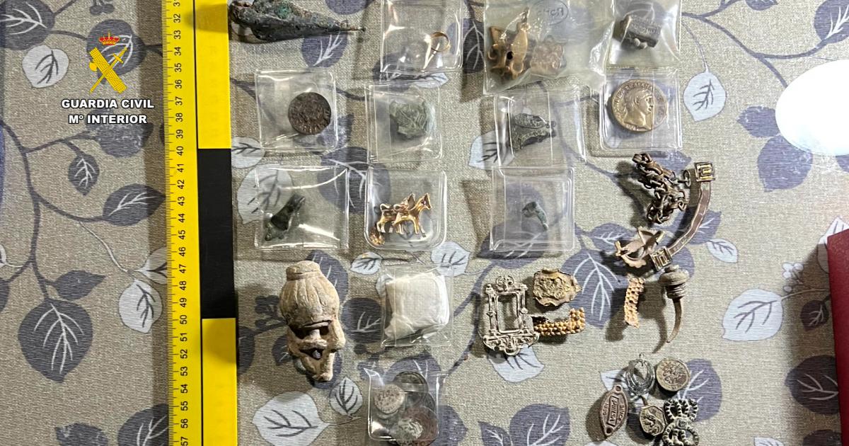 Piezas recuperadas en la operación.