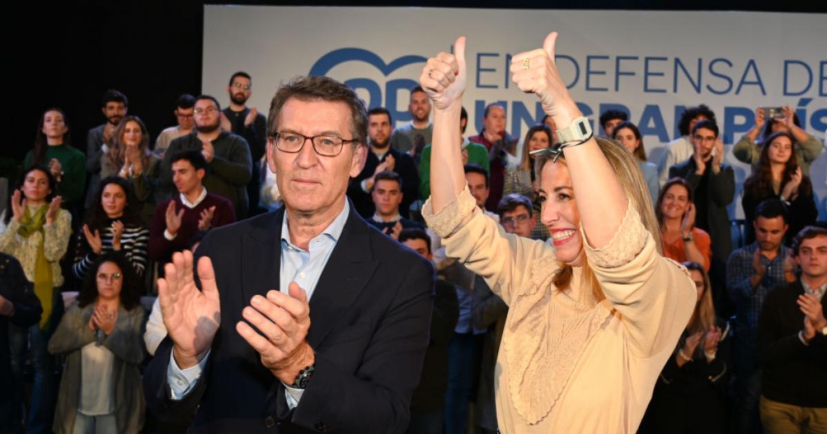 Feijóo y María Guardiola, en una imagen de archivo.