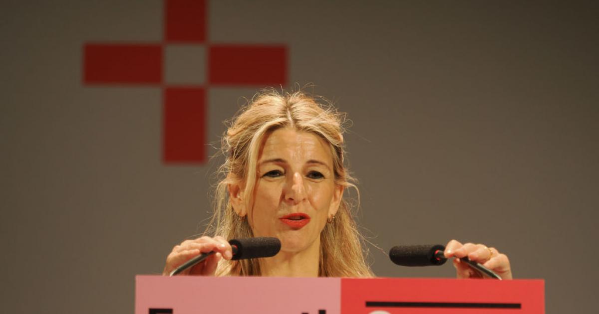 Yolanda Díaz, en un acto de Sumar.