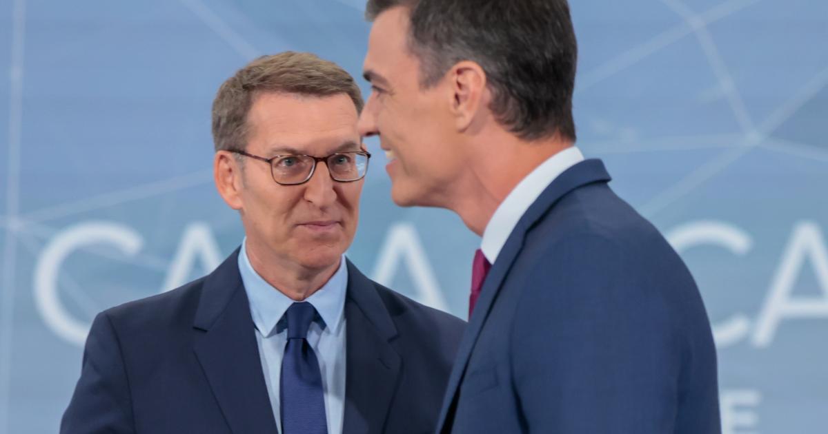 Foto de archivo de Alberto Núñez Feijóo y Pedro Sánchez.