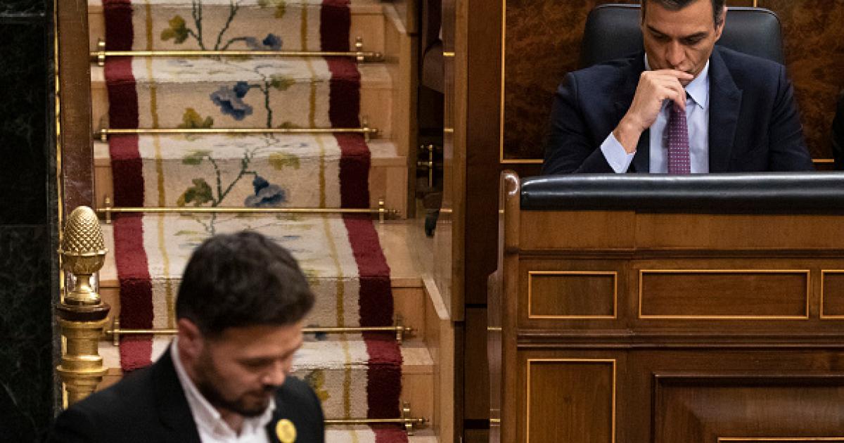 Pedro Sánchez y Gabriel Rufián.