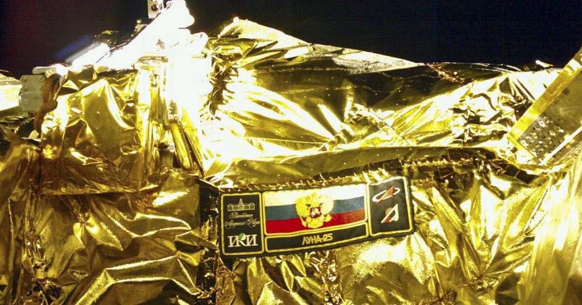 Restos de la sonda lunar rusa (Luna 25) estrellada.