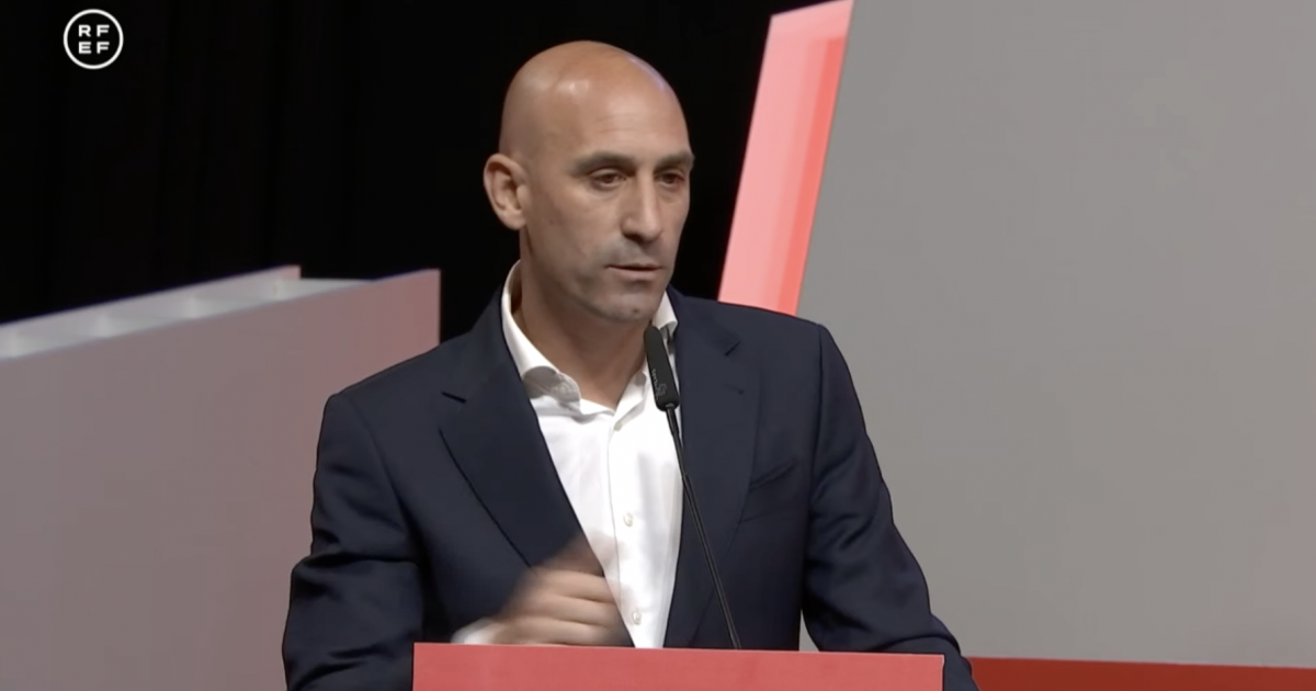 Luis Rubiales, este viernes en la asamblea de la RFEF.