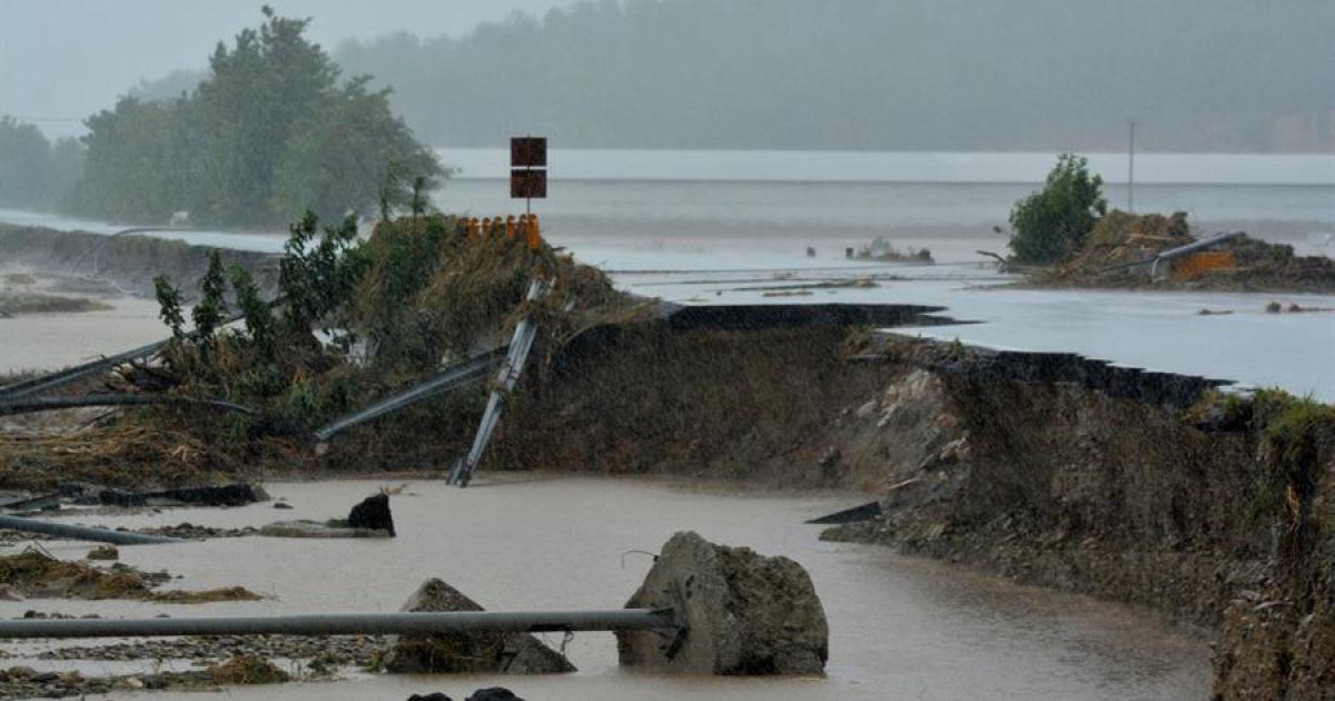 Los efectos del temporal 'Daniel' en una zona de Grecia