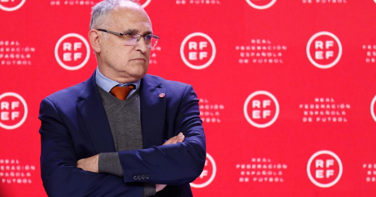 Andrey Camps, hasta ahora secretario general de la RFEF, en una rueda de prensa