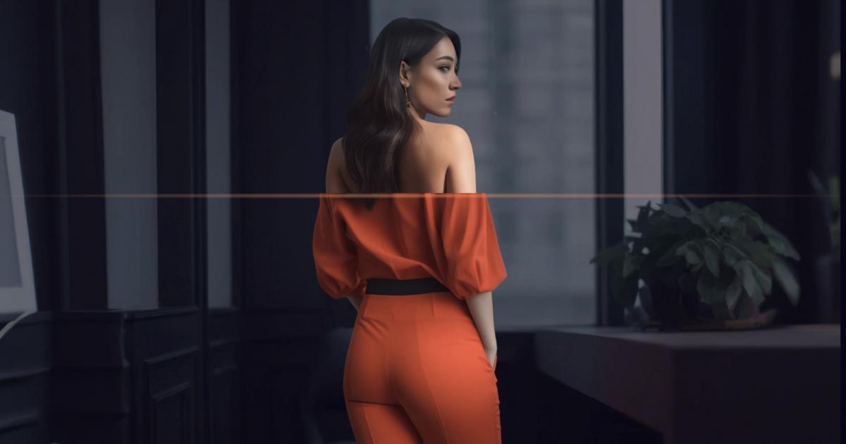 Imagen que usa la aplicación 'Clothoff' en su web para promocionarse.