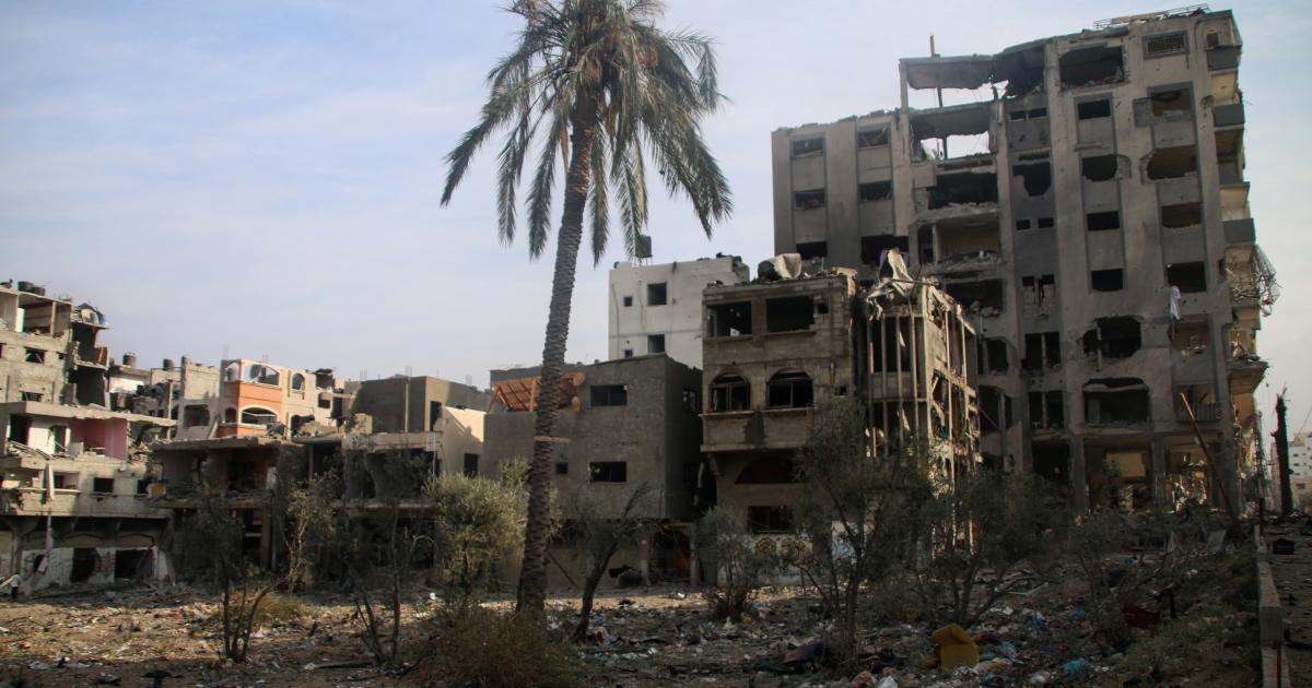 Foto de un bombardeo en Gaza.