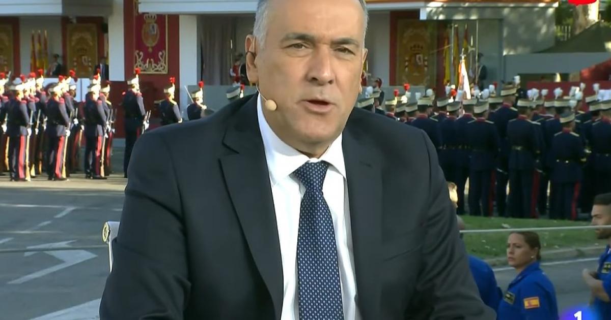 Xabier Fortes en el especial de 'TVE' por el desfile militar del 12 de octubre