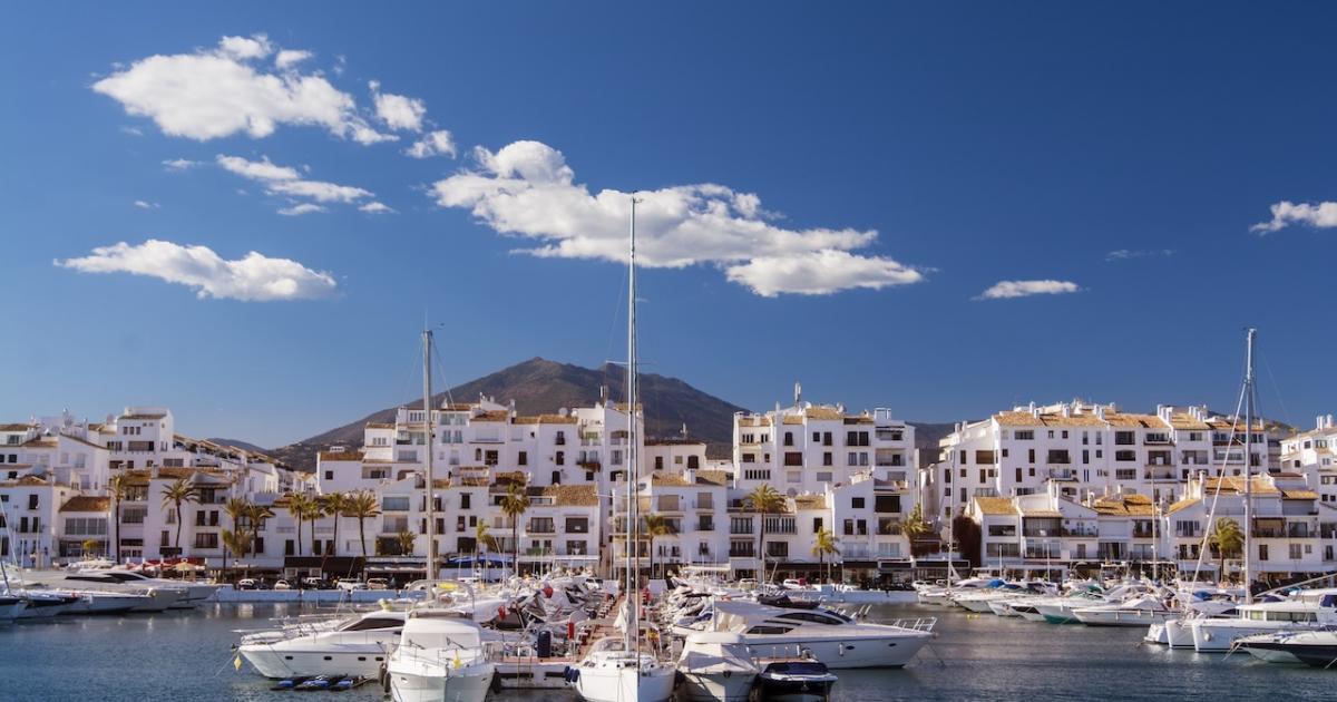 El lujoso puerto de Puerto Banús, en Marbella.