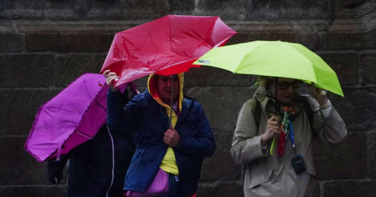 Fuertes lluvias en A Coruña.
