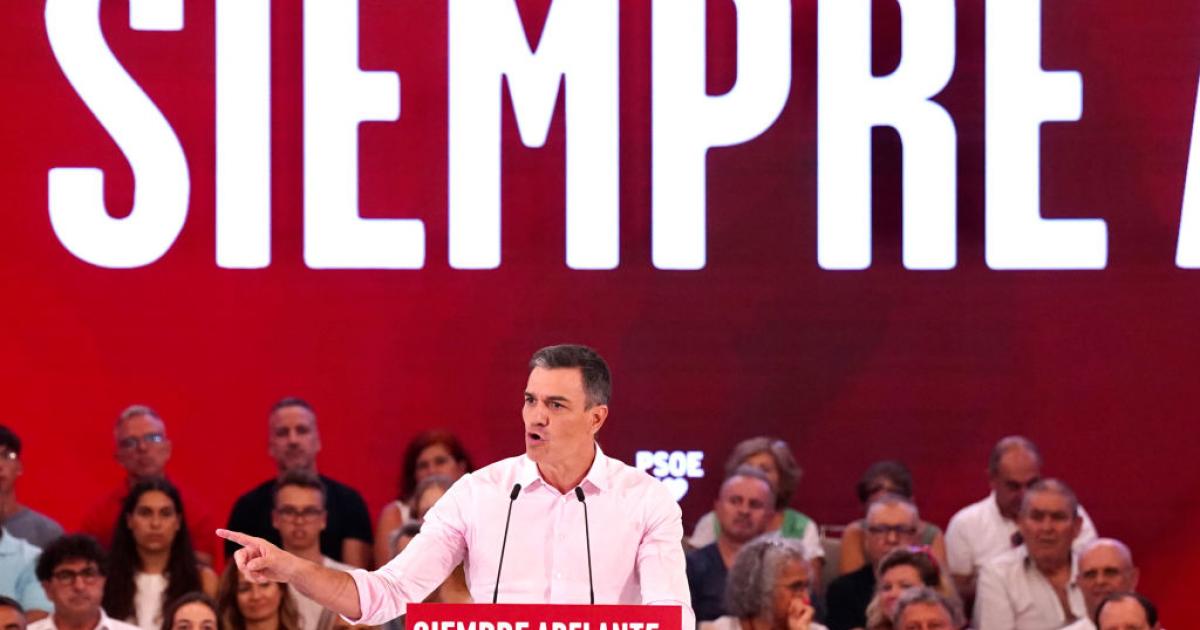 Pedro Sanchez en un acto del PSOE en Málaga.