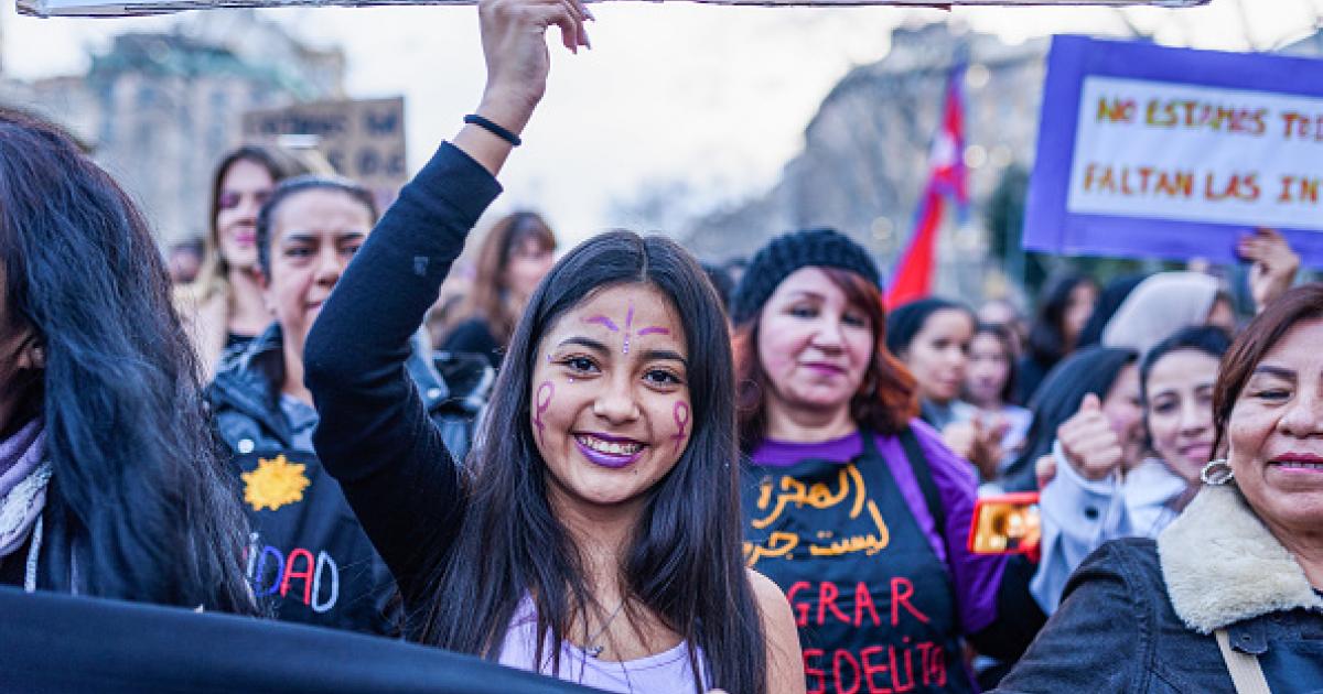Imagen de archivo de la manifestación del 8M en Barcelona (2023).