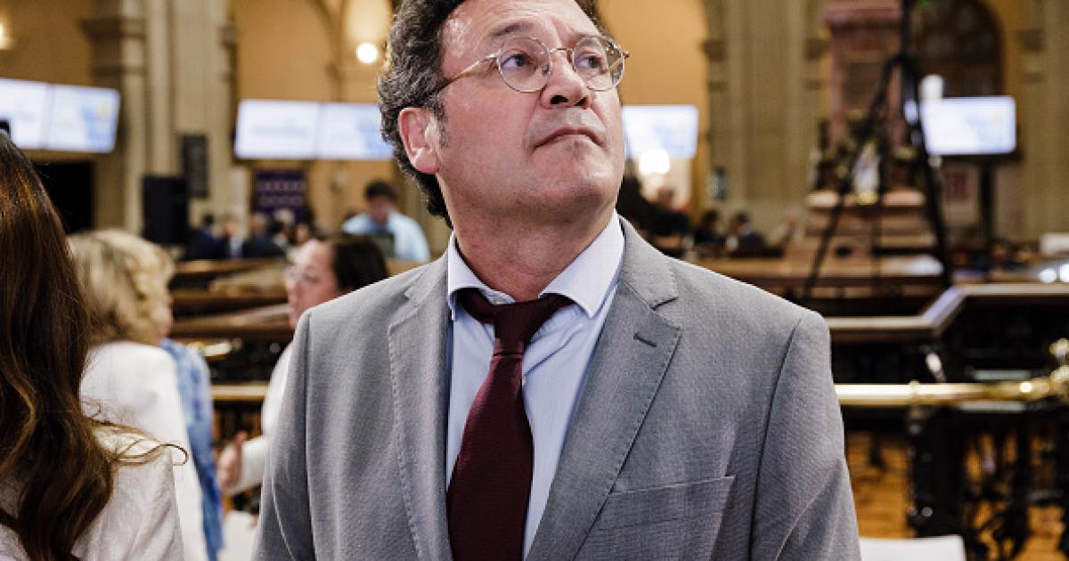 El fiscal general del Estado, Álvaro García Ortiz, en una imagen de archivo en el Palacio de la Bolsa de Madrid.