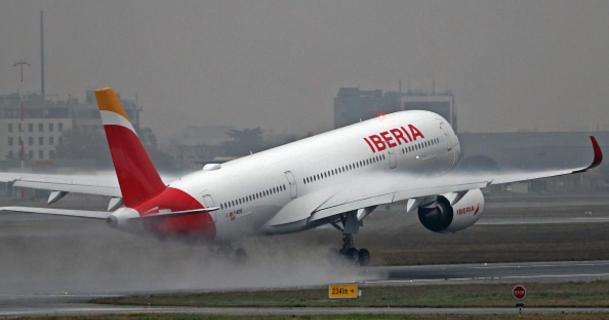 Un avión de Iberia Airbus A350-94, en una imagen de archivo.