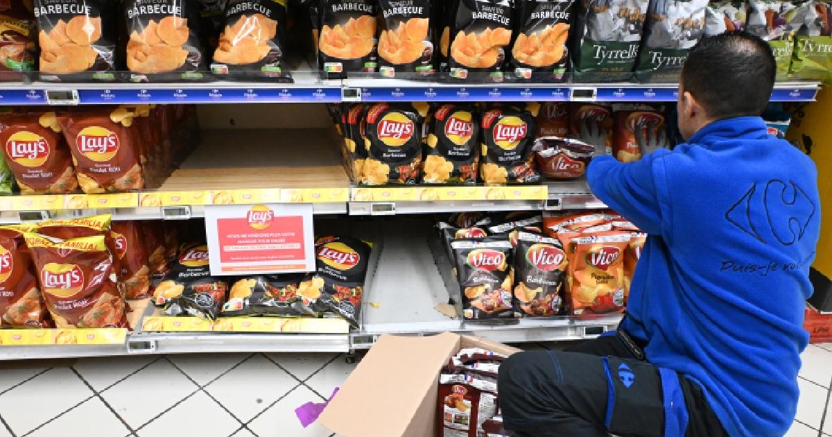 Productos de PepsiCo en un Carrefour francés.