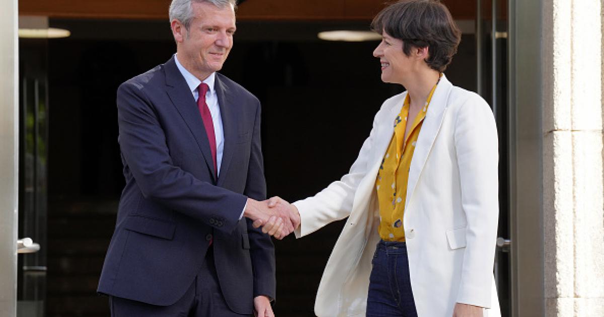 El presidente de la Xunta de Galicia y candidato del PPdeG, Alfonso Rueda, y la líder del BNG, Ana Pontón, en una imagen de archivo.