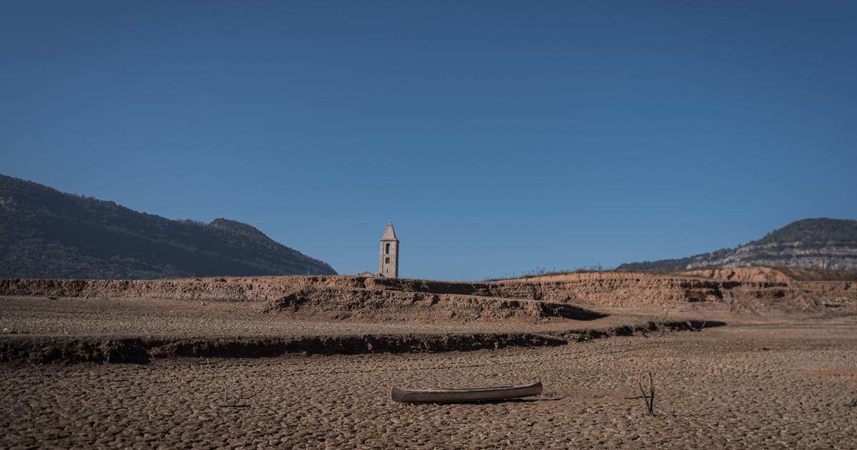 Un pantano seco en Cataluña, el 31 de enero.
