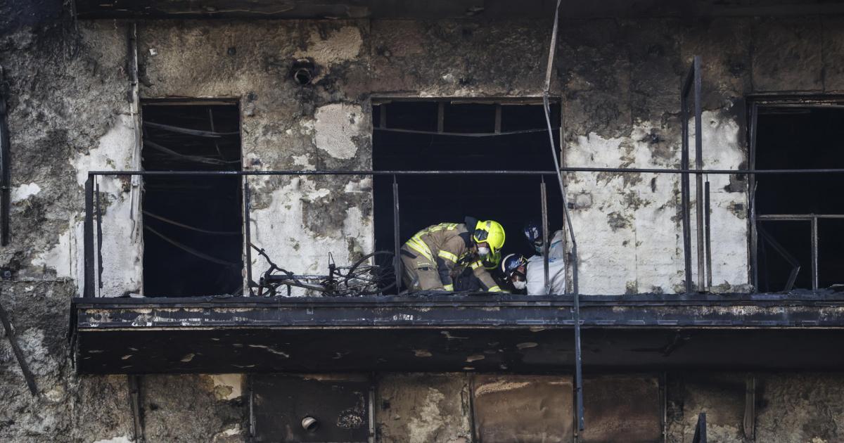 Edificio de Campanar incendio en Valencia.