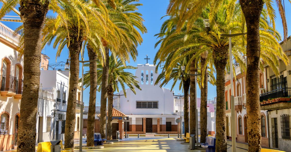 La Iglesia de Jesús del Gran Poder en Isla Cristina, Huelva, España.