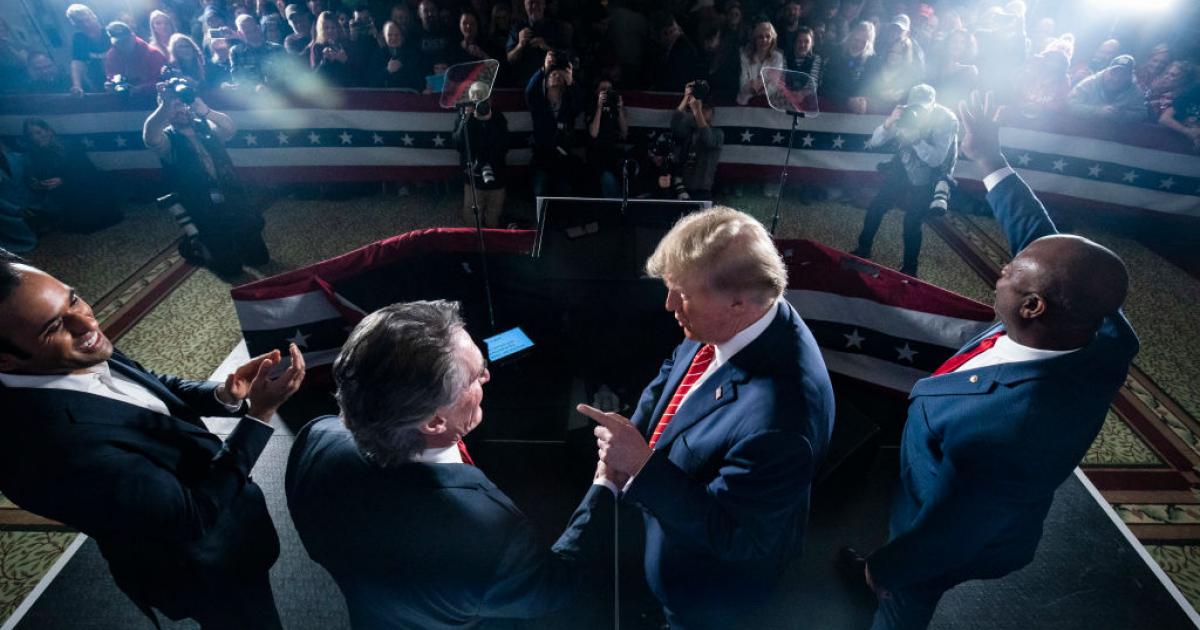 Donald Trump en un acto electoral del Partido Republicano.