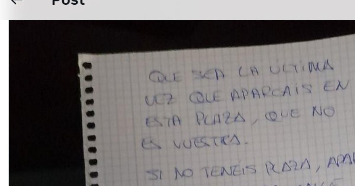 La nota que ha dejado @el_gen_martinez a un vecino