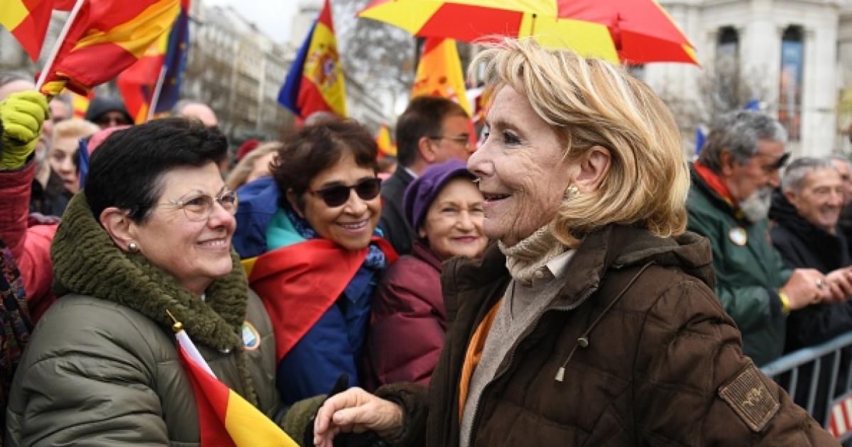 La expresidenta de la Comunidad de Madrid Esperanza Aguirre, en una imagen de archivo.