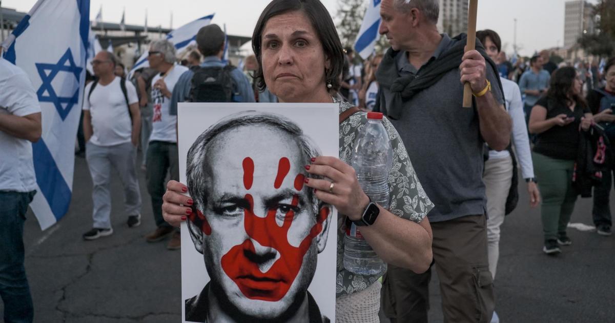 Manfiestación contra Netanyahu en Jerusalén