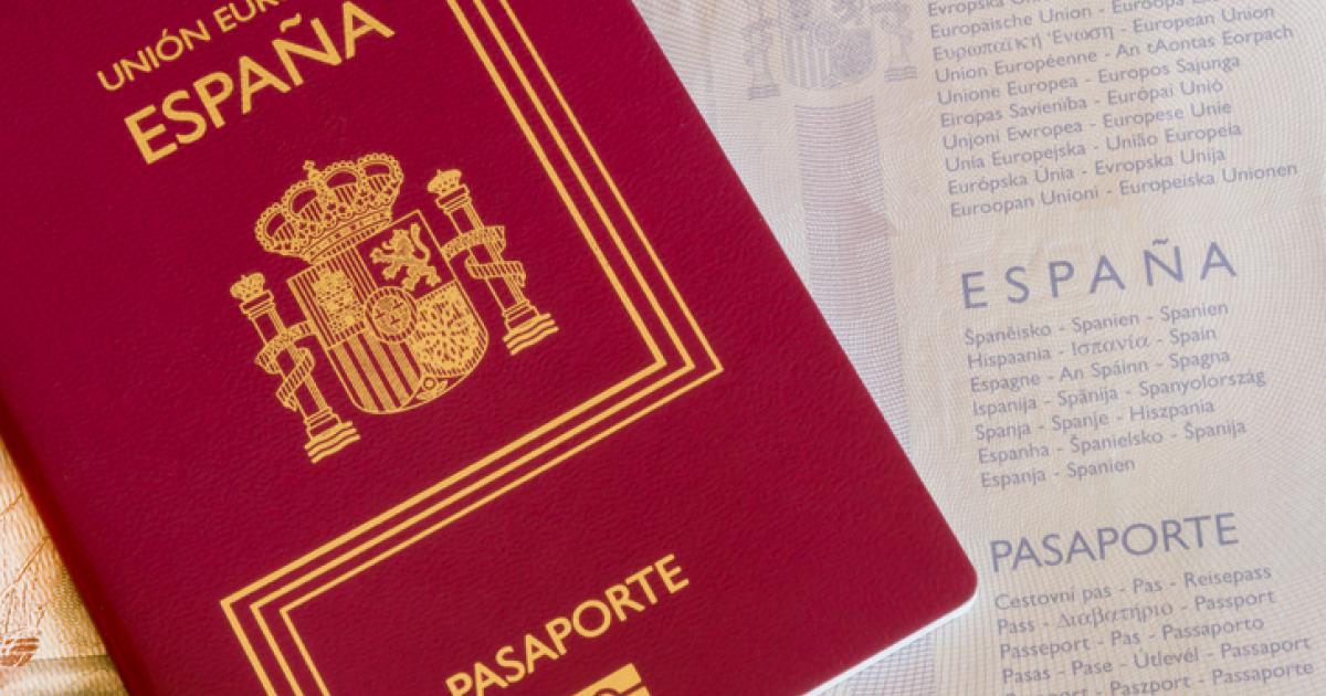 Imagen de archivo de un pasaporte español.