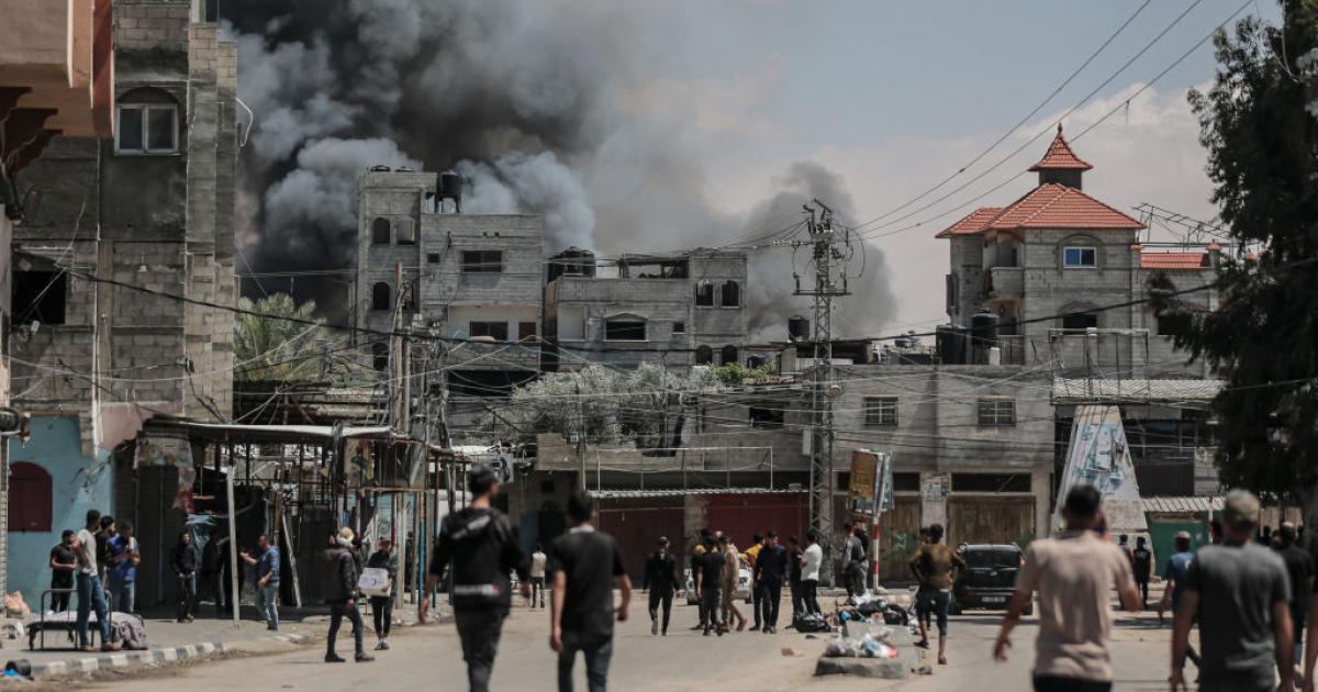 Interior de Rafah este martes 7 de mayo